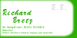 richard bretz business card